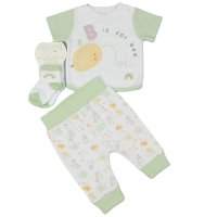 M14264: Baby Sage 3 Piece Outfit (0-6 Months)